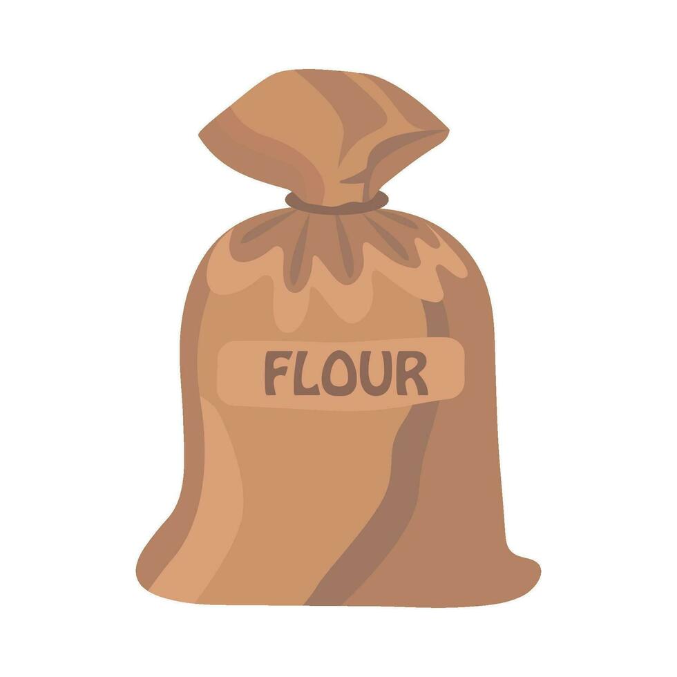 flour bag illustration vector