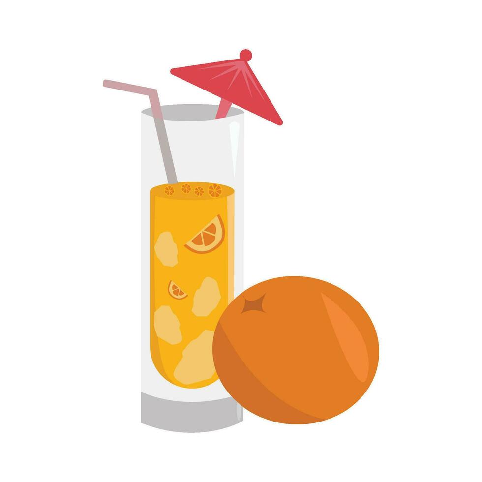 orange juice illustration vector
