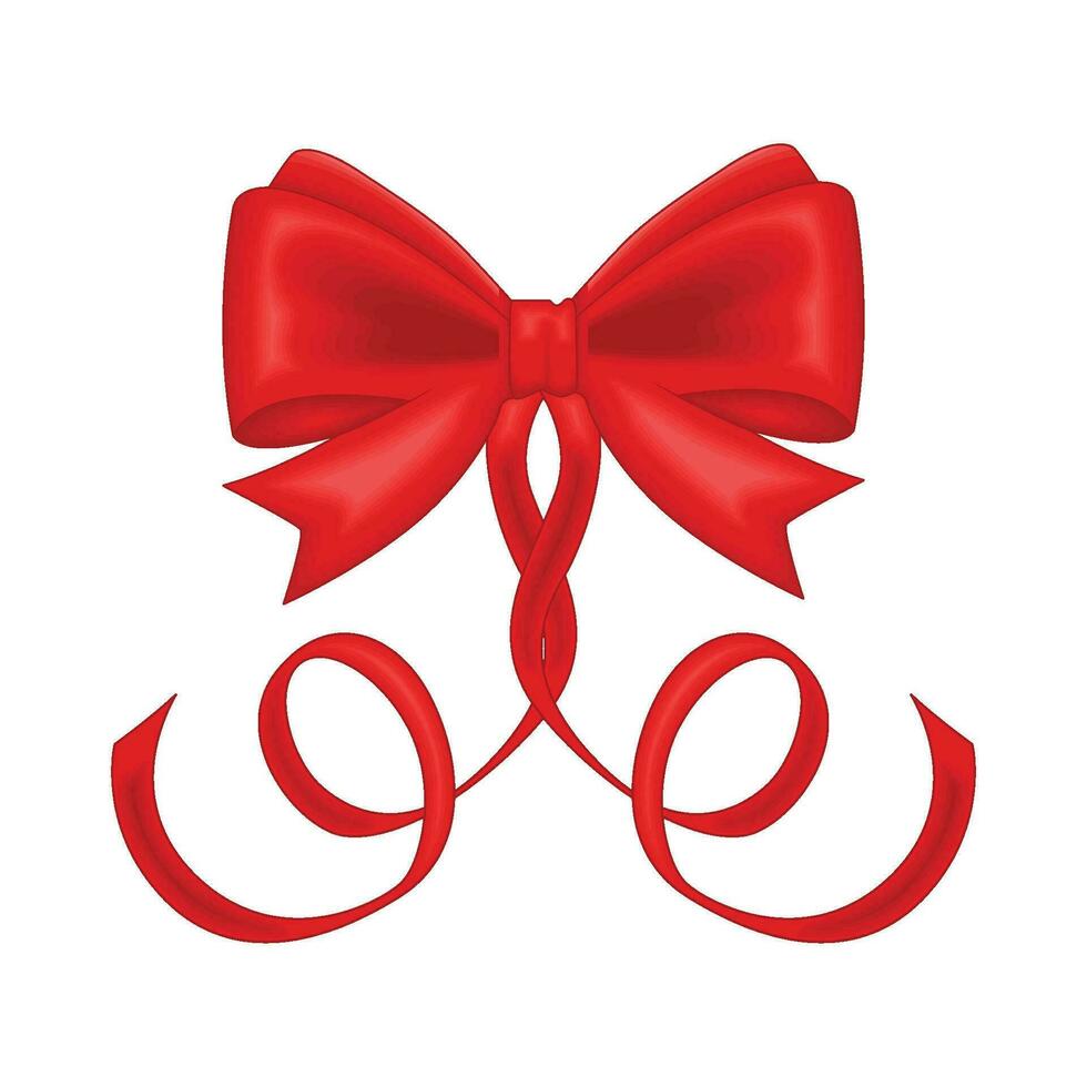 red ribbon illustration vector