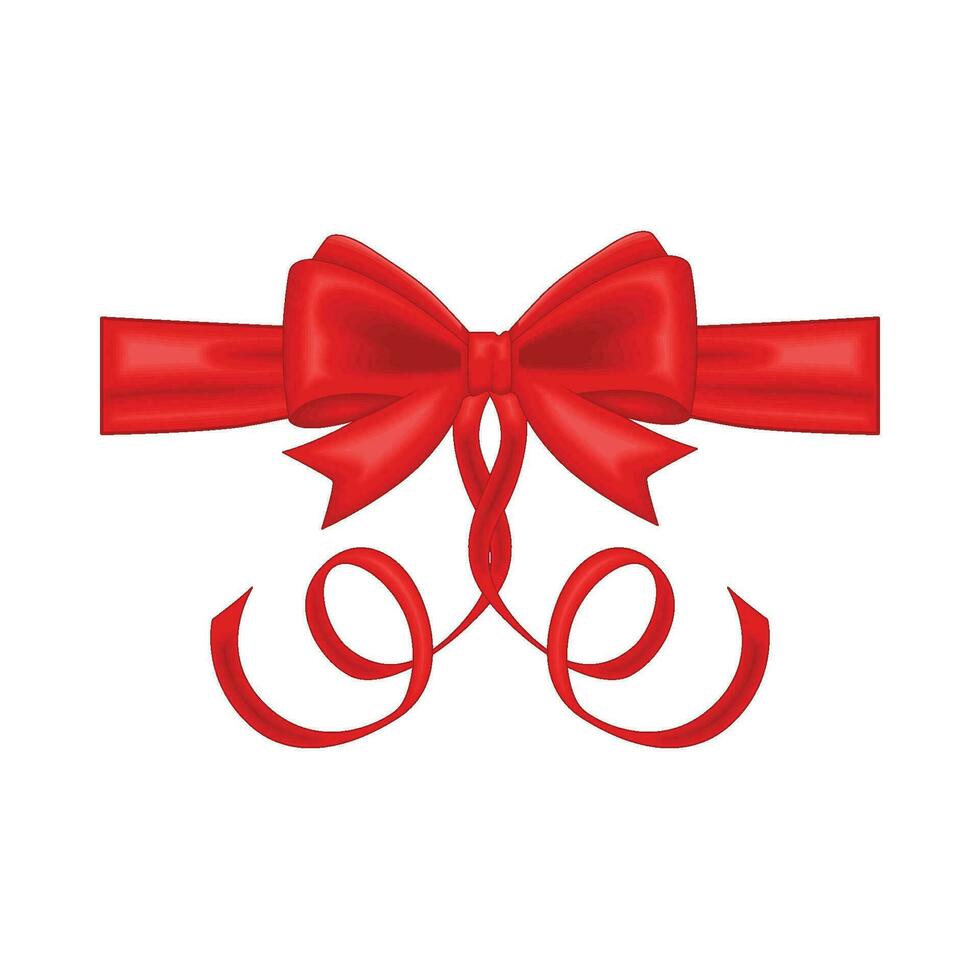 red ribbon illustration vector