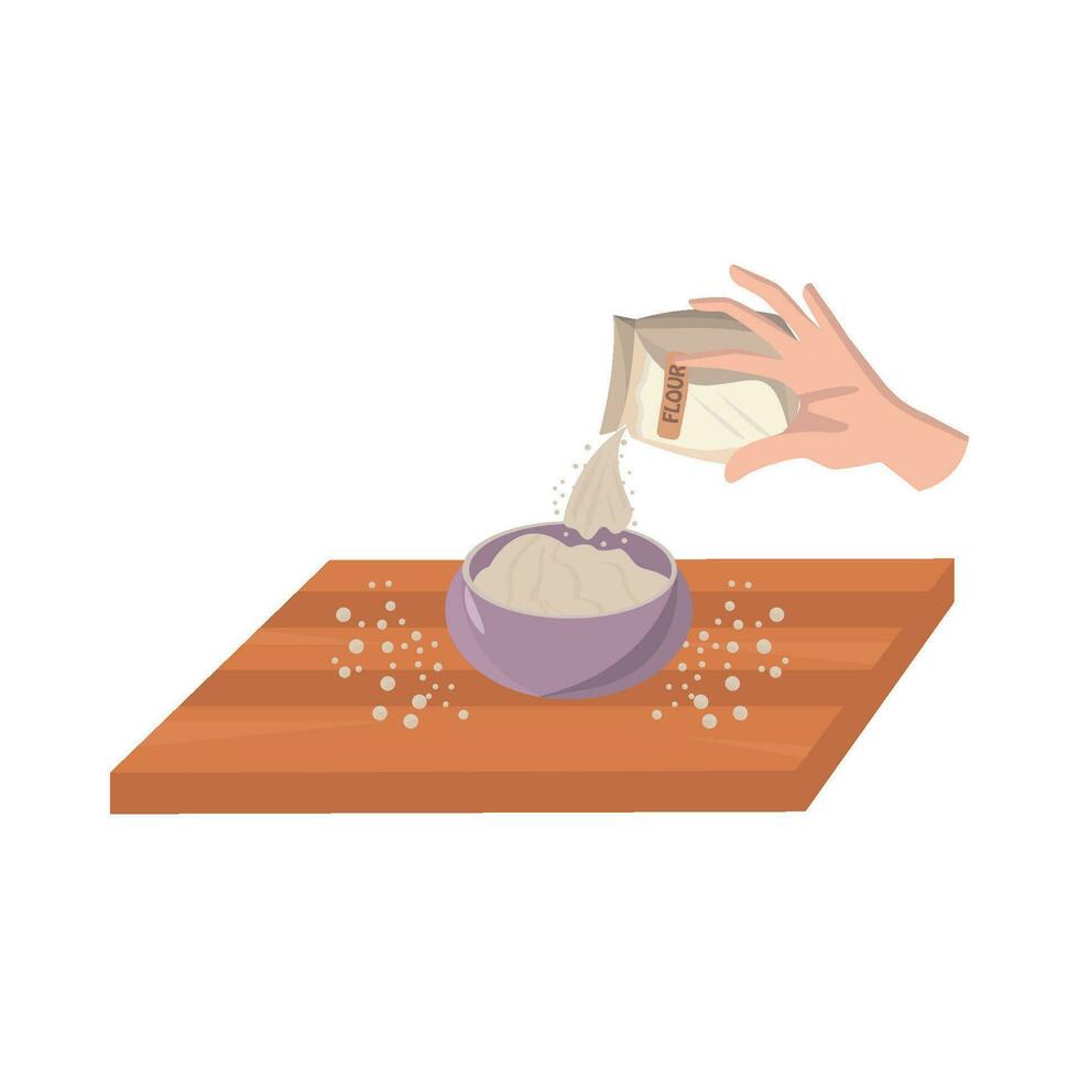 flower in bowl illustration vector