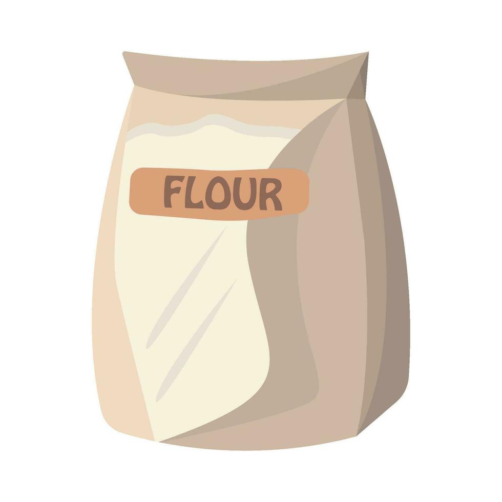 flour bag illustration vector