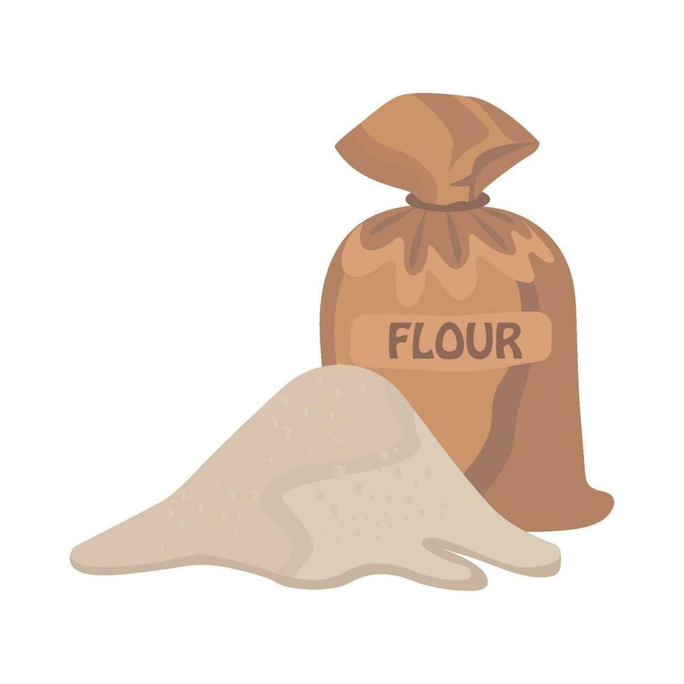 flour bag illustration vector