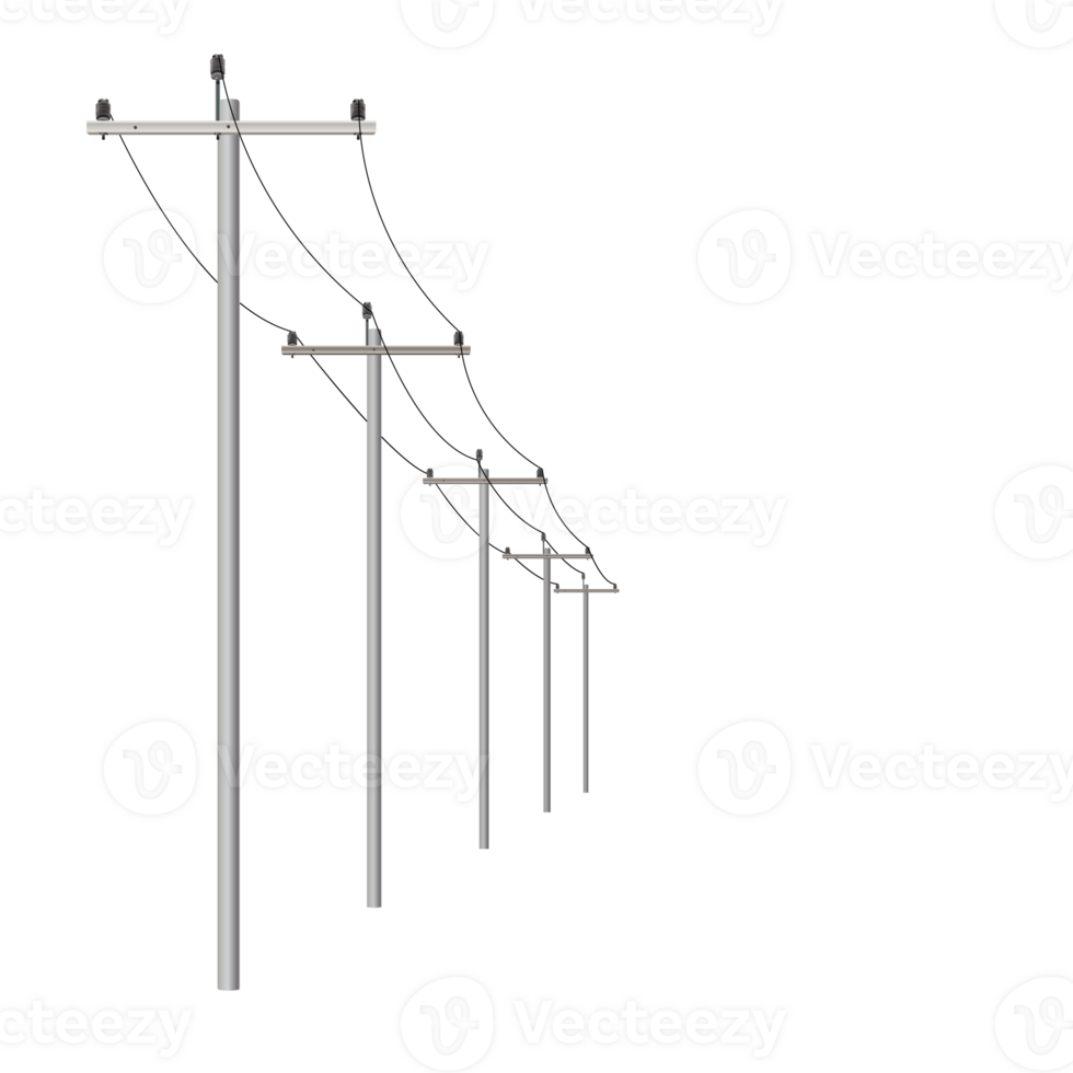 Puissance poteaux à le côté de le route png