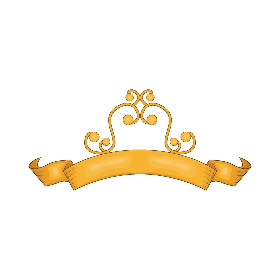 ribbon banner gold illustration vector