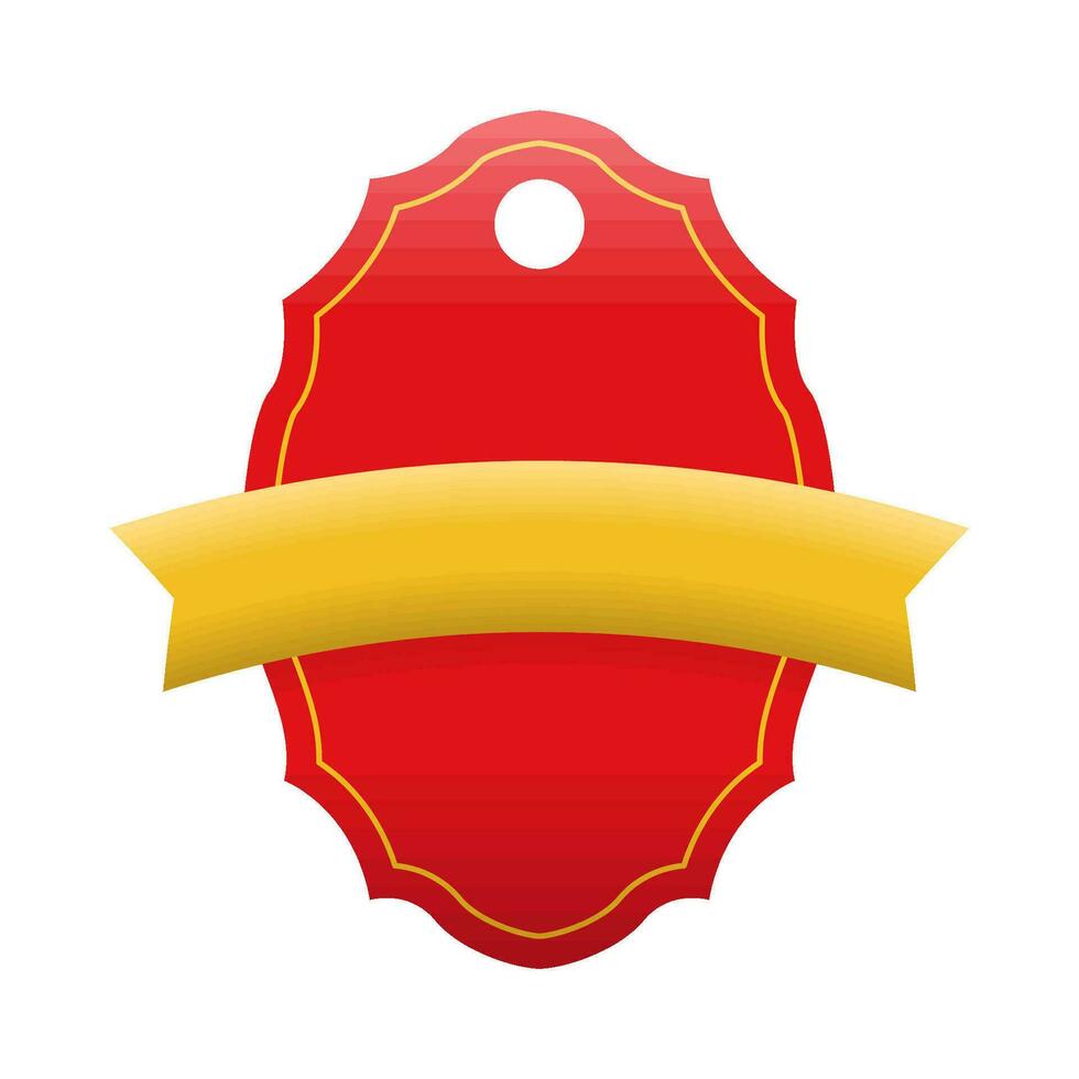 stickerr price red with ribbon yellow illustration vector