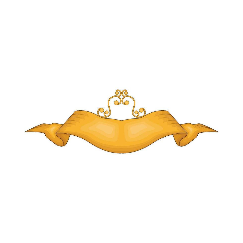 ribbon banner gold illustration vector
