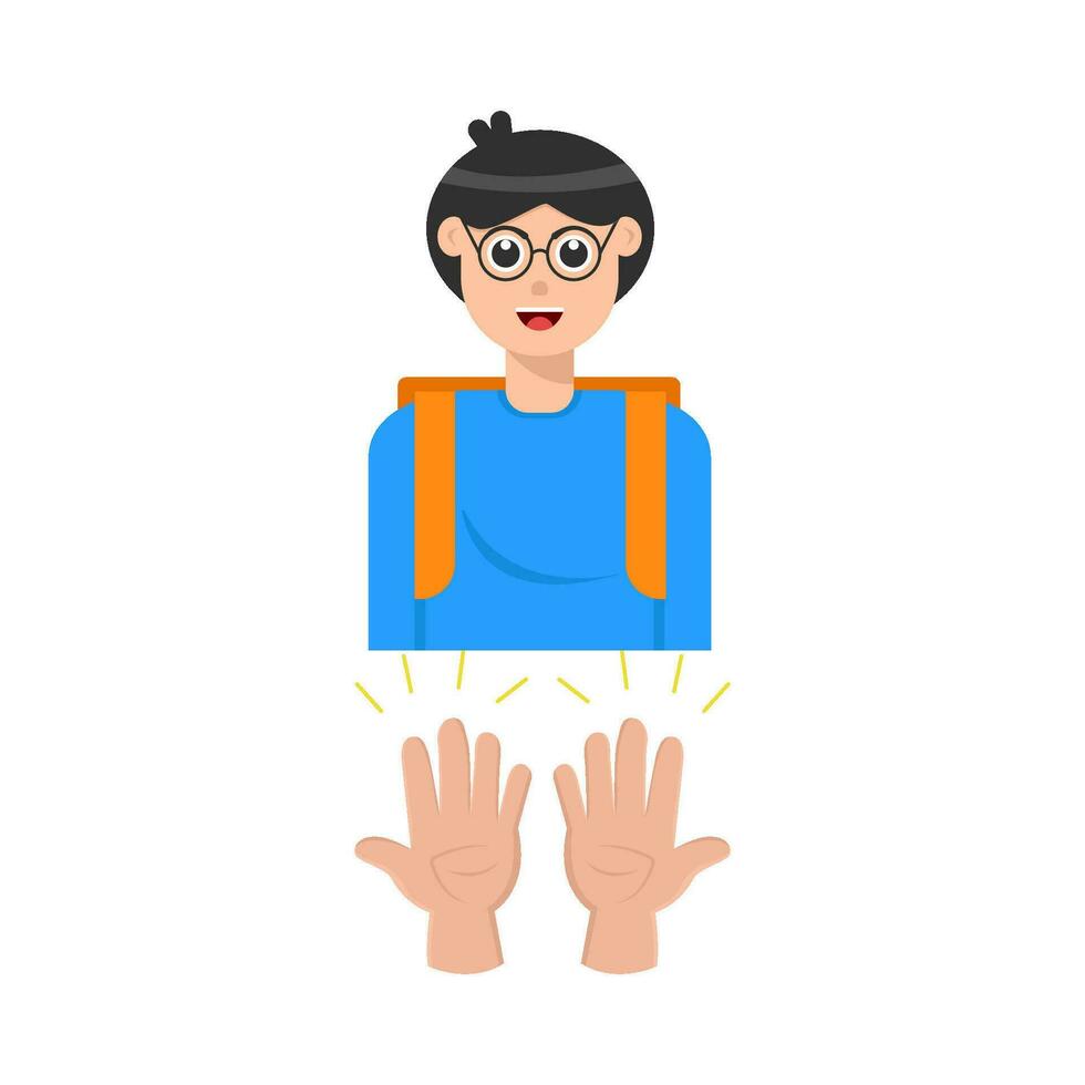 person with clap congratulation illustration vector