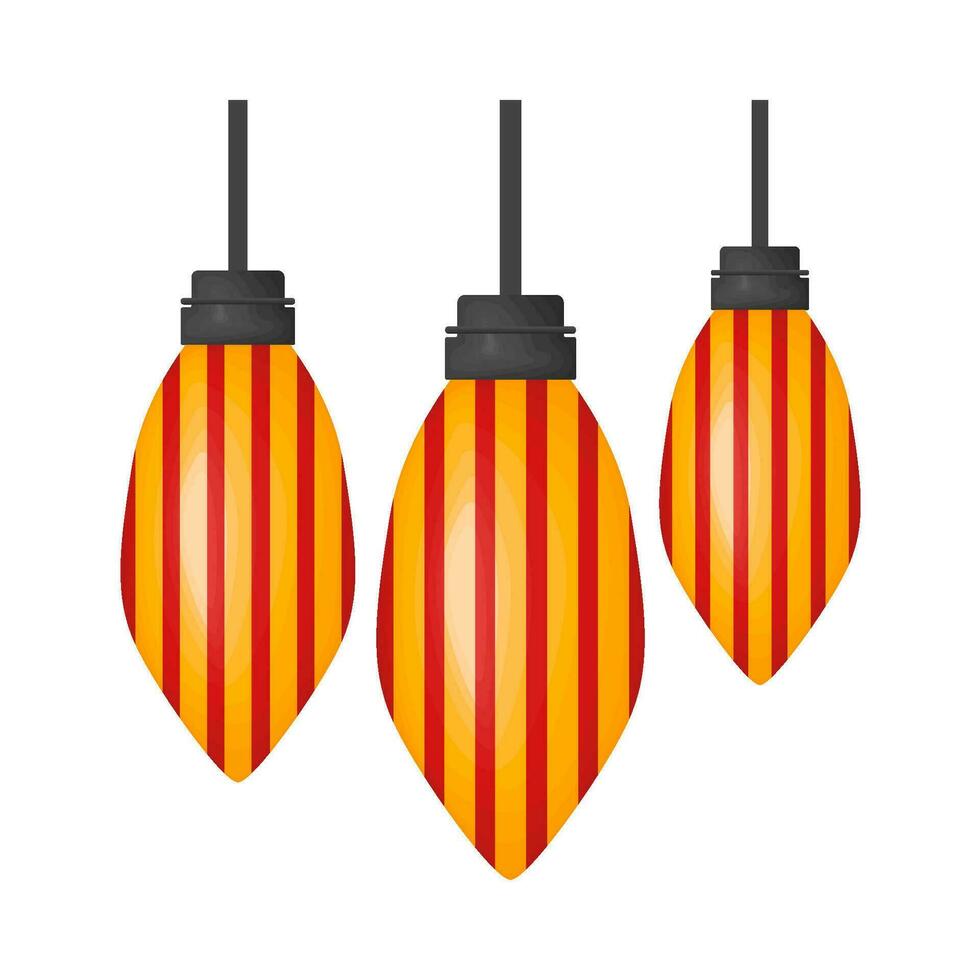 christmas lamp light illustration vector