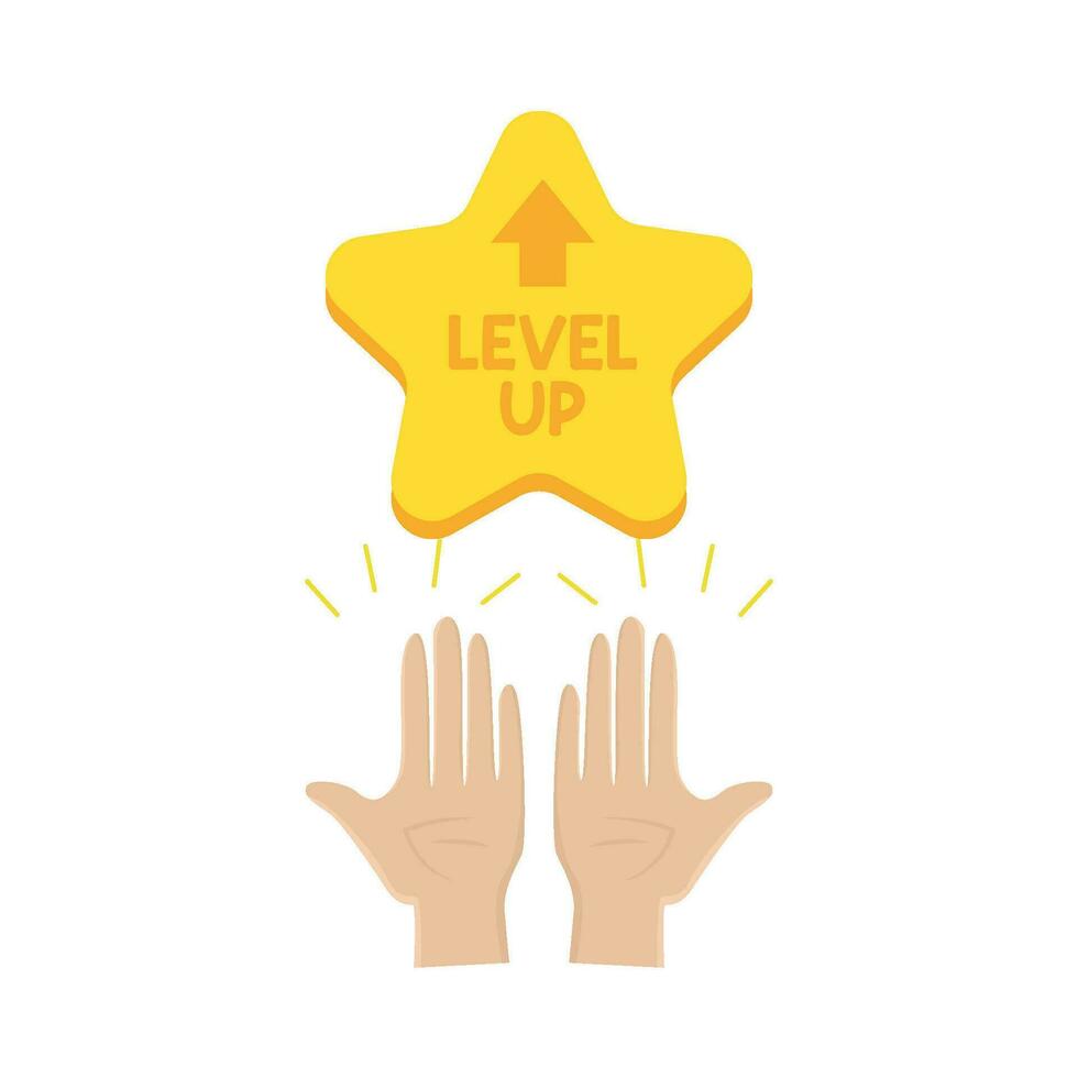 clap with badge illustration vector