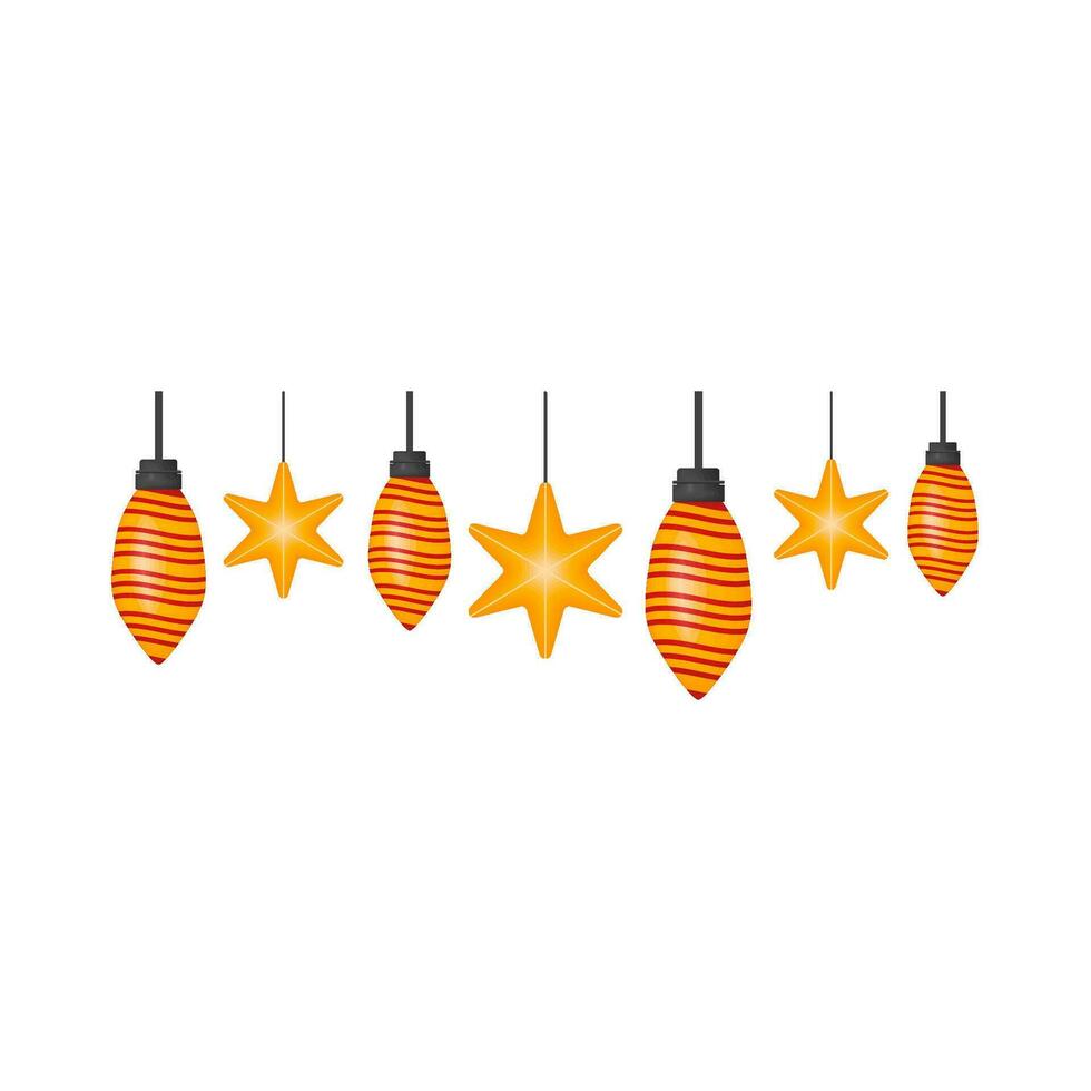 christmas lamp illustration vector