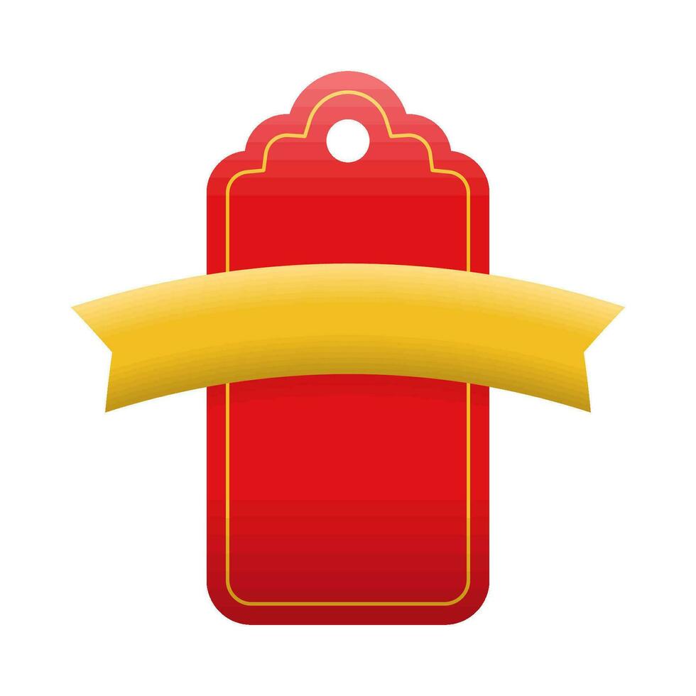 stickerr price red with ribbon yellow illustration vector
