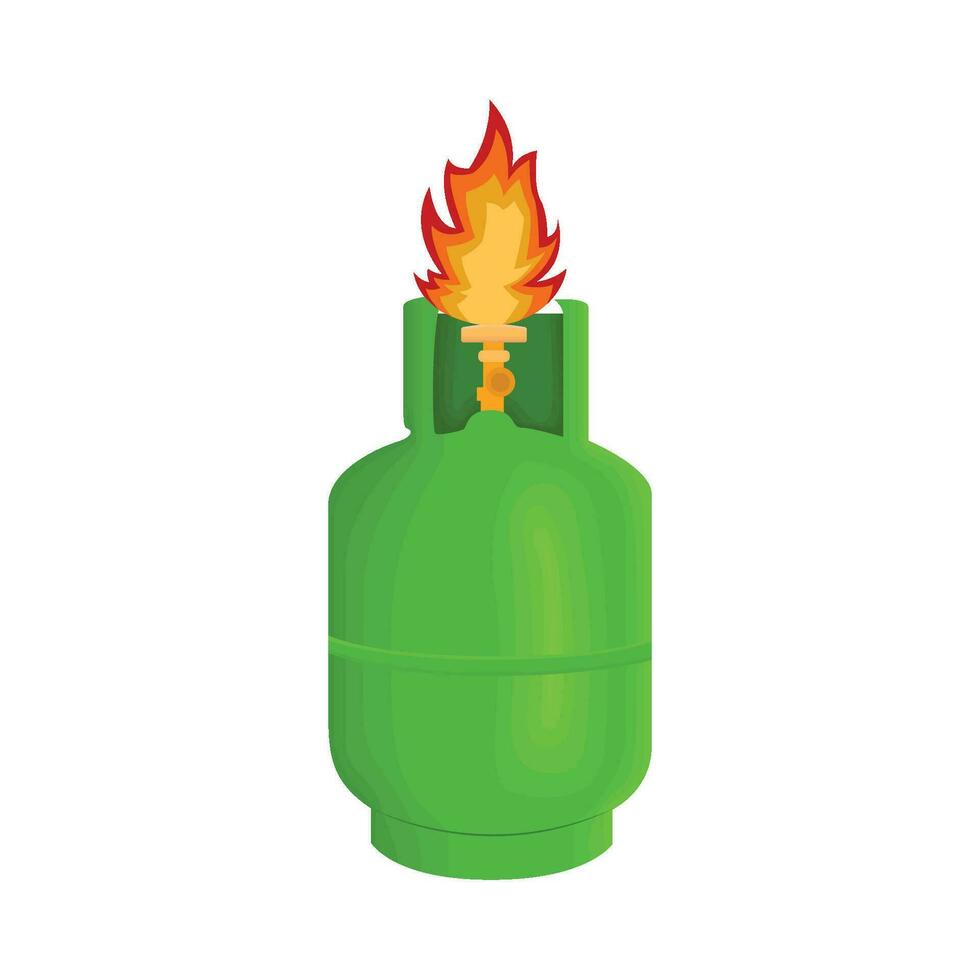gas LPG with fire illustration vector