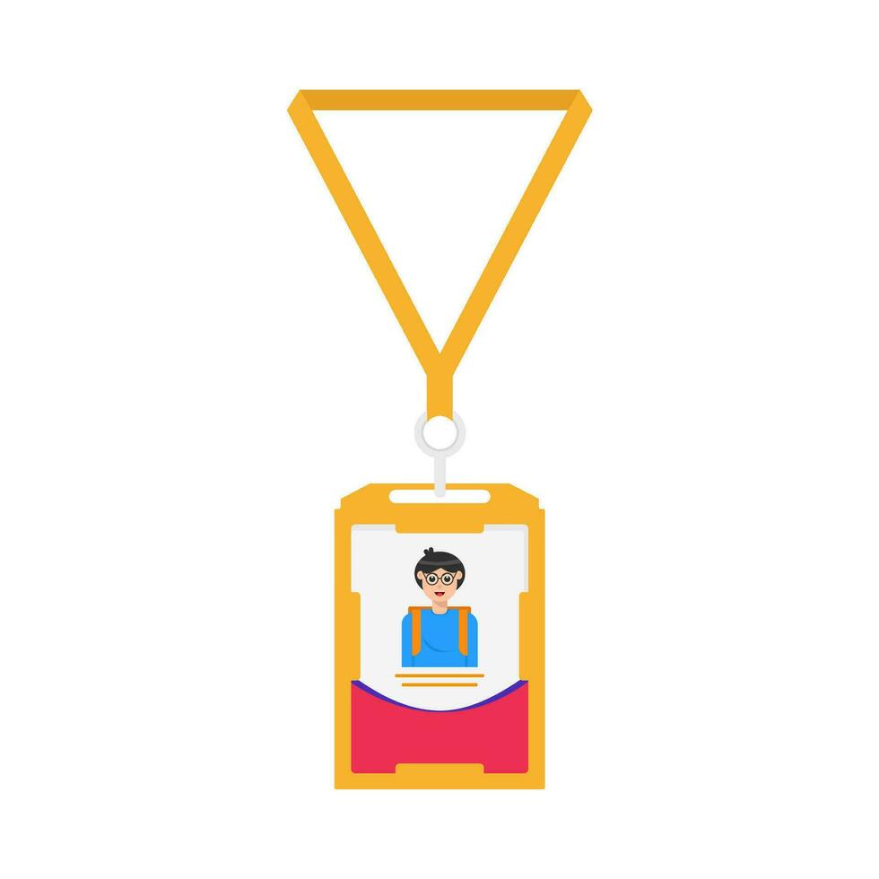 lanyard id card illustration vector