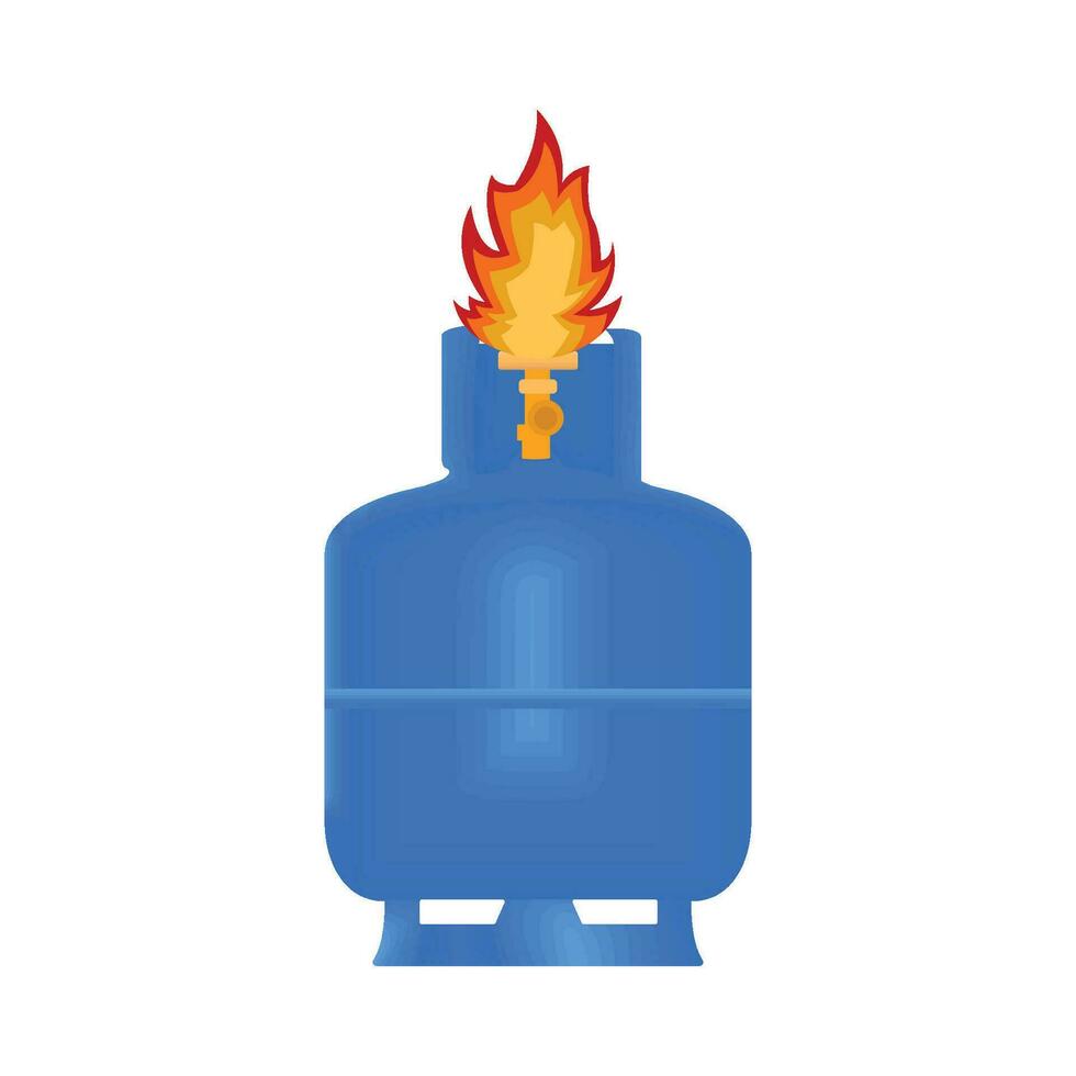 gas LPG with fire illustration vector