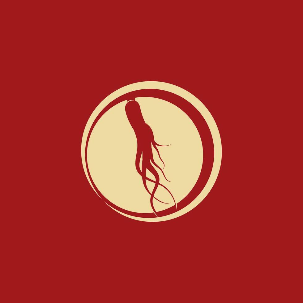 Ginseng vector icon illustration