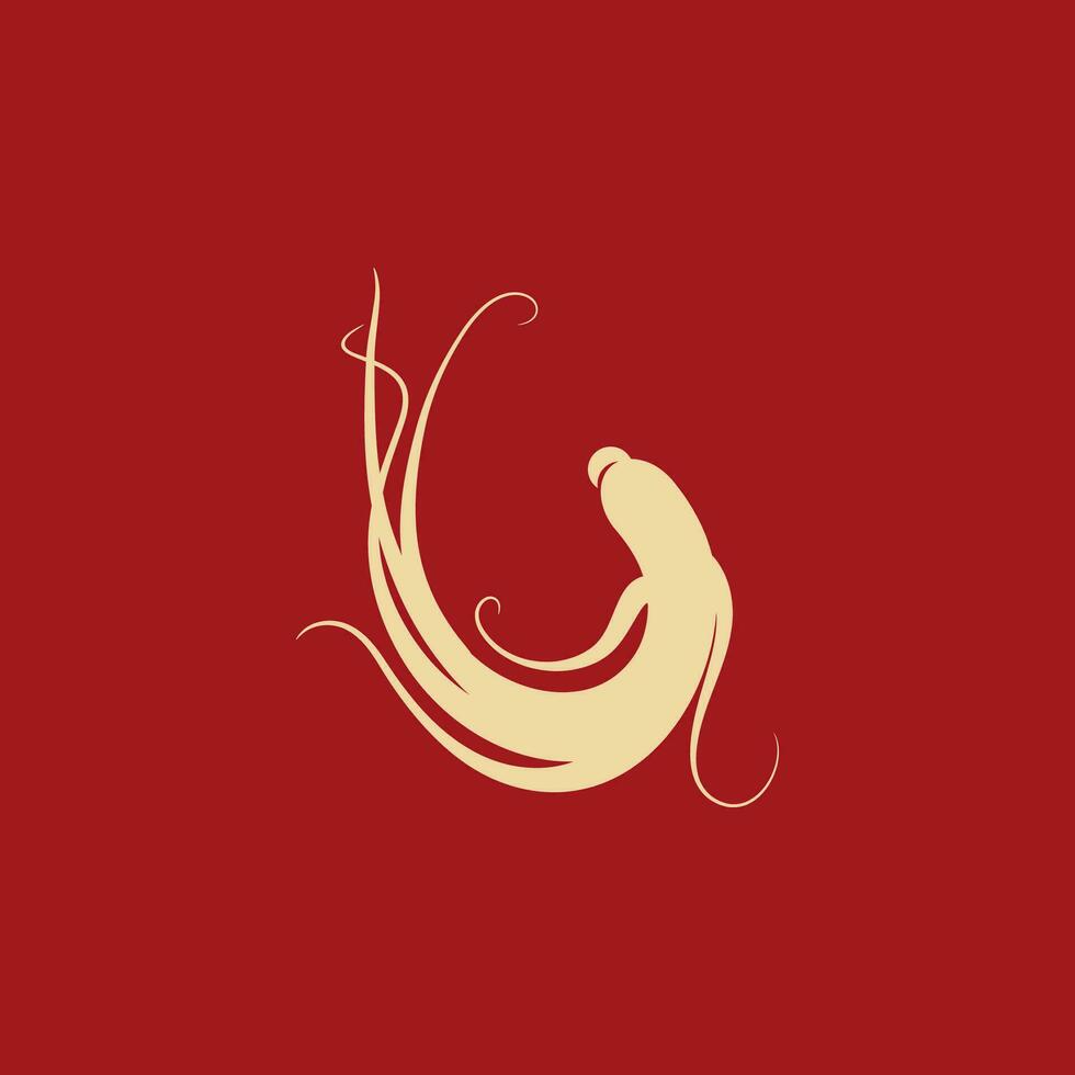 Ginseng vector icon illustration