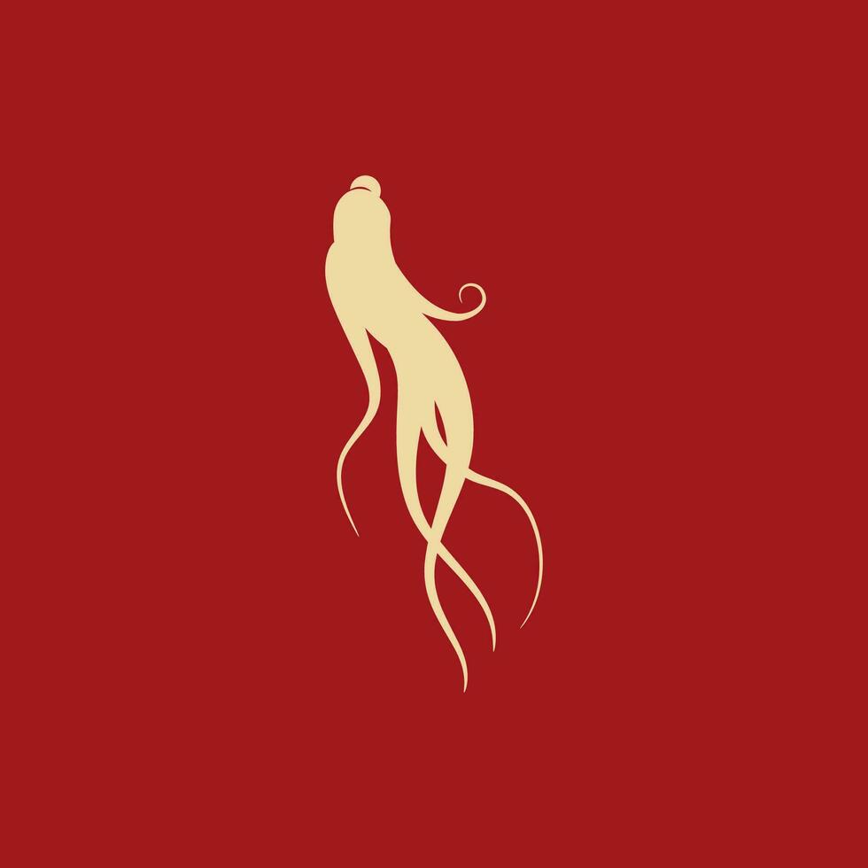 Ginseng vector icon illustration