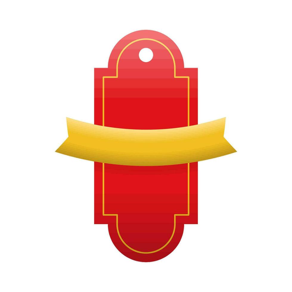 stickerr price red with ribbon yellow illustration vector