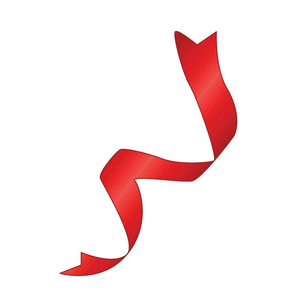 red ribbon illustration vector
