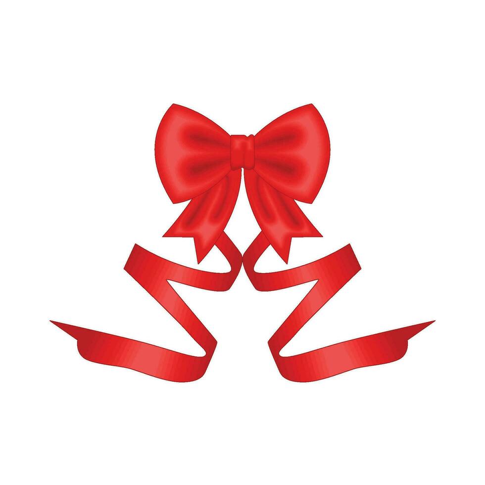 red ribbon illustration vector