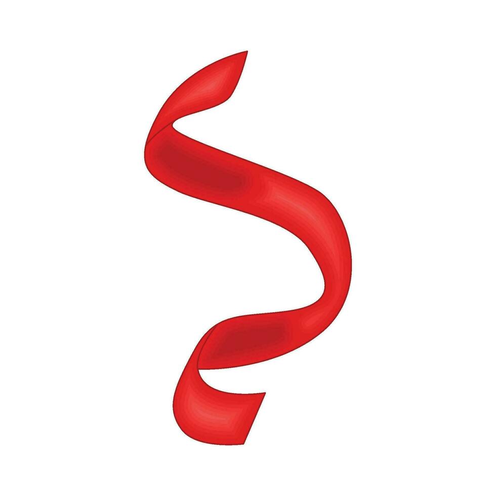 red ribbon illustration vector