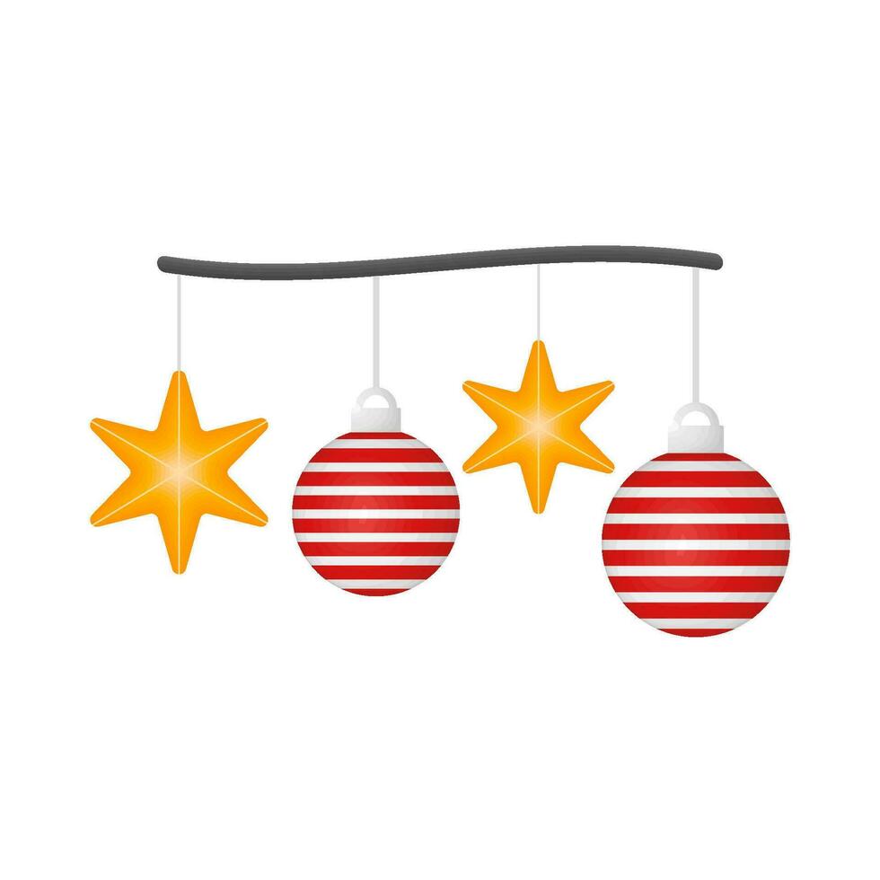 christmas lamp illustration vector