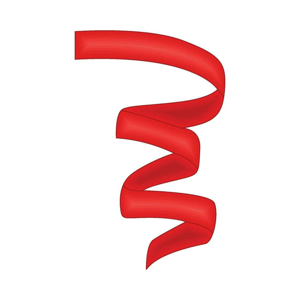 red ribbon illustration vector