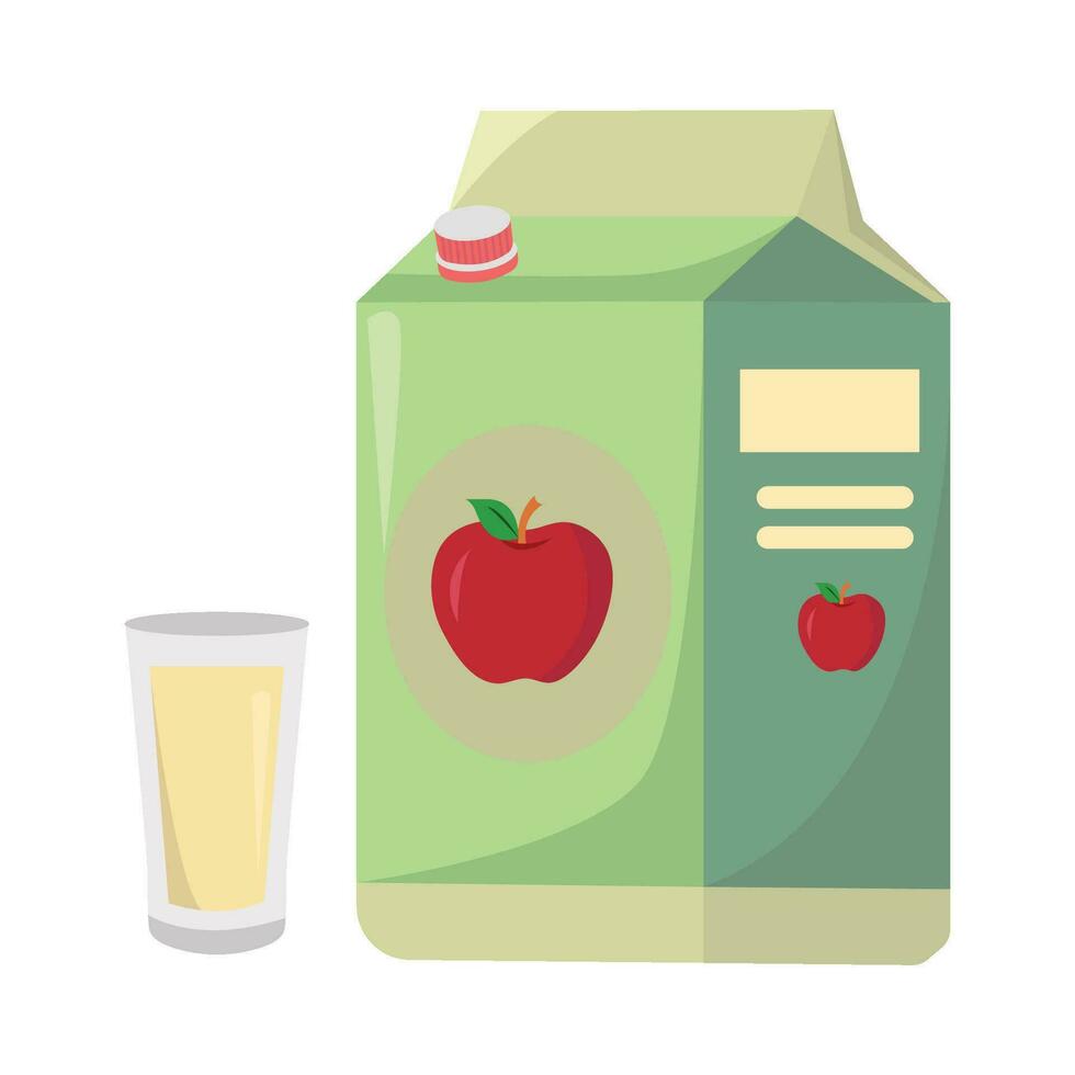 apple juice illustration vector