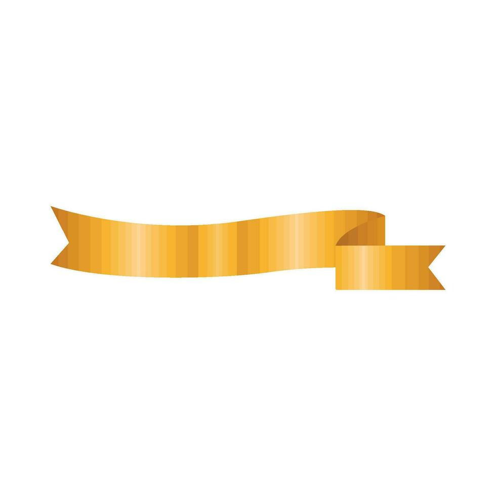 ribbon banner gold illustration vector