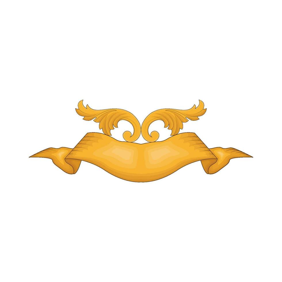 ribbon banner gold illustration vector