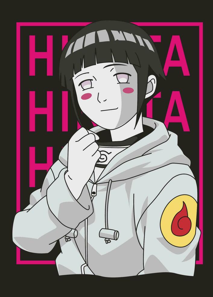 impresión naruto hinata 011 vector