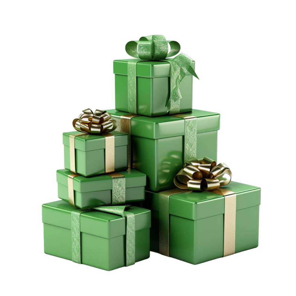 AI generated Different christmas presents on a large heap. Large stack of christmas packages png
