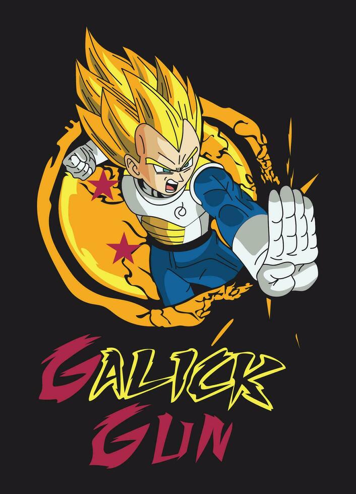 Print dragonball man 033 vector