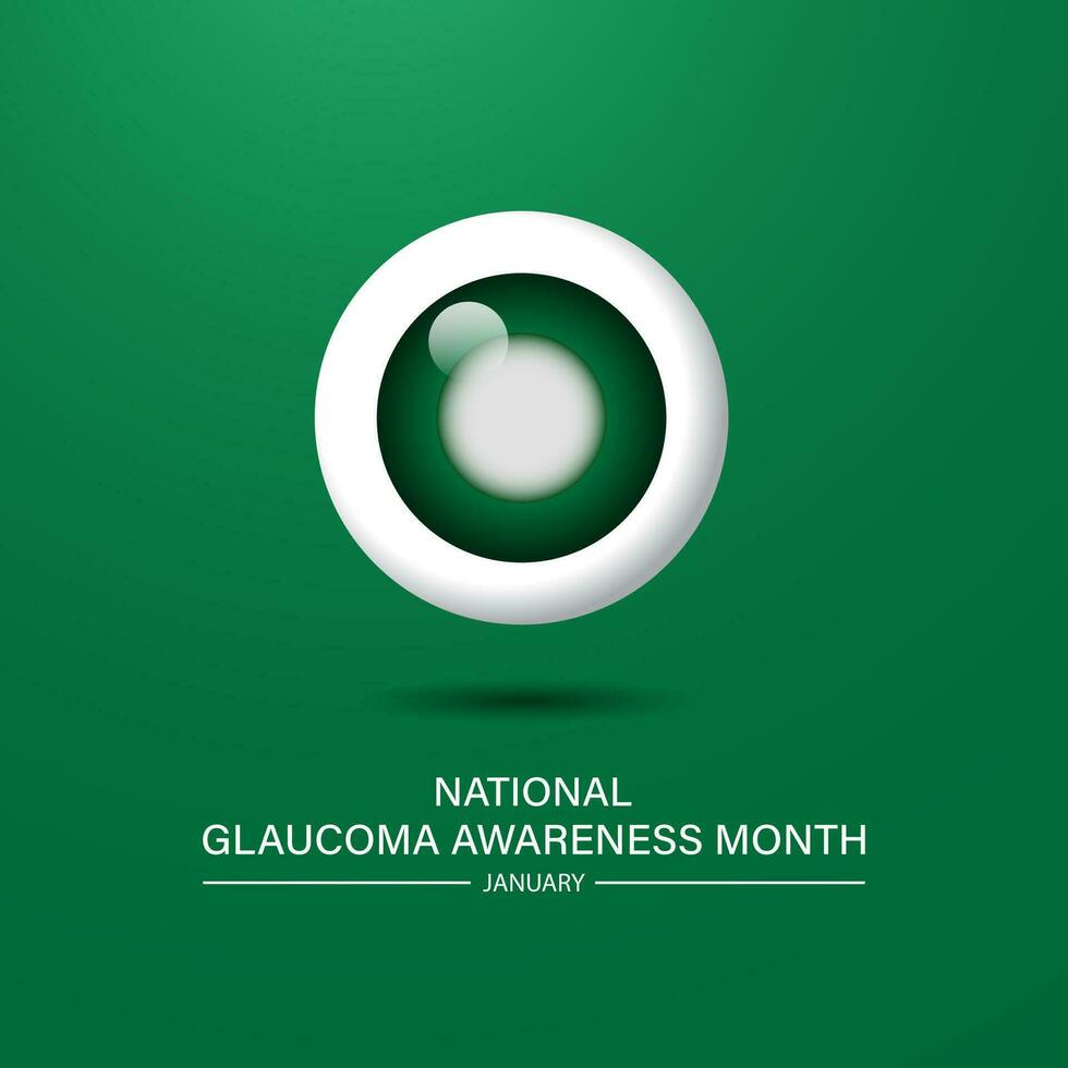 nacional glaucoma conciencia mes antecedentes vector ilustración