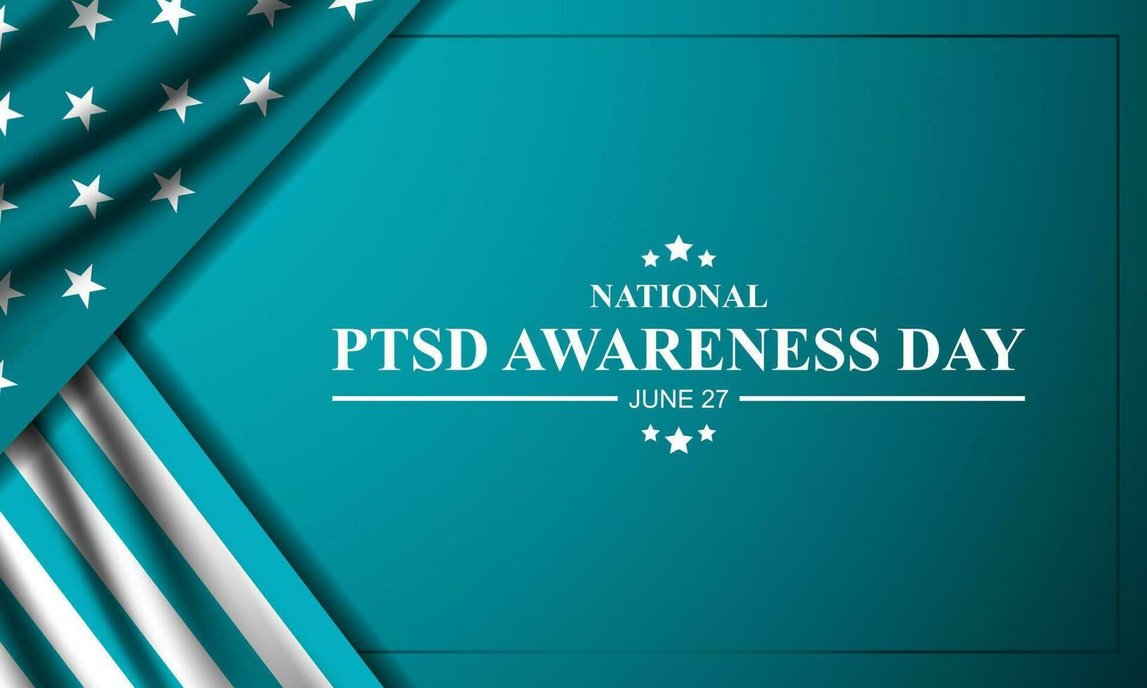 National PTSD Awareness Day June 27 Background Vector Illustration