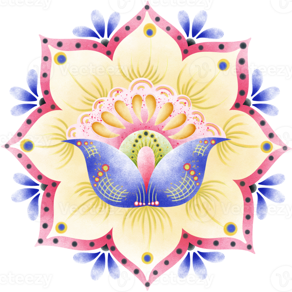 Large colorful and vibrant flowers png