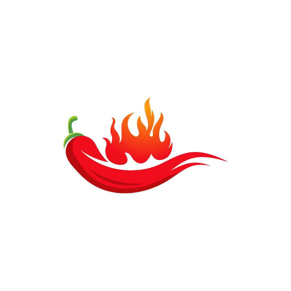 Red hot natural chili icon vector Illustration