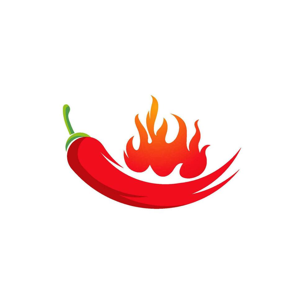 Red hot natural chili icon vector Illustration