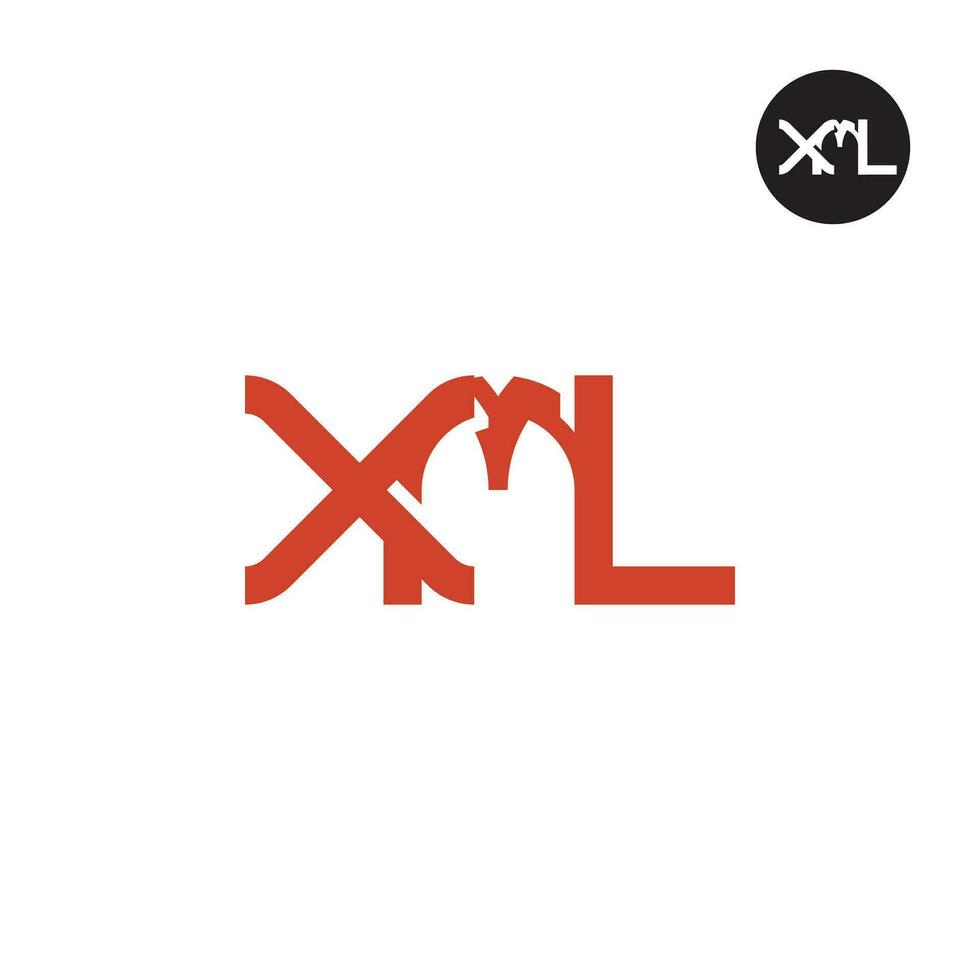 letra xml monograma logo diseño vector