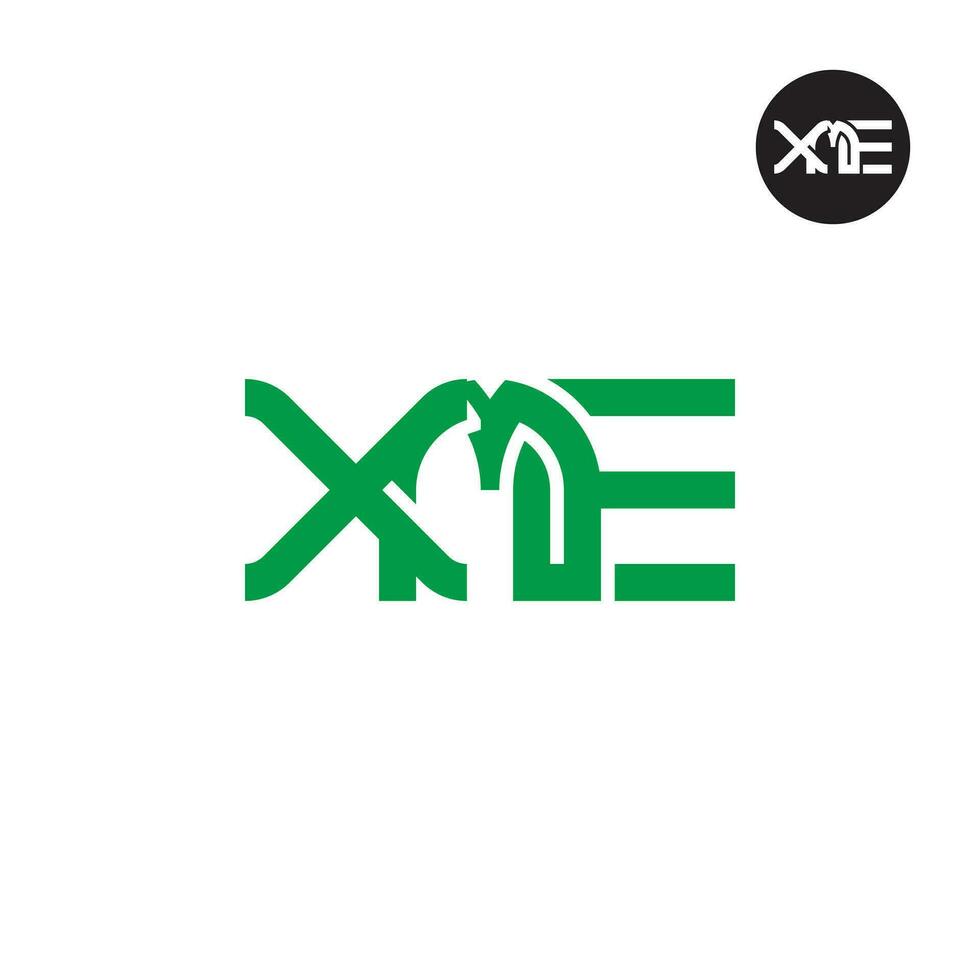 Letter XME Monogram Logo Design vector