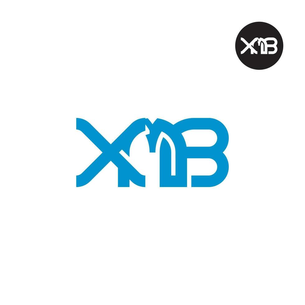 letra xmb monograma logo diseño vector