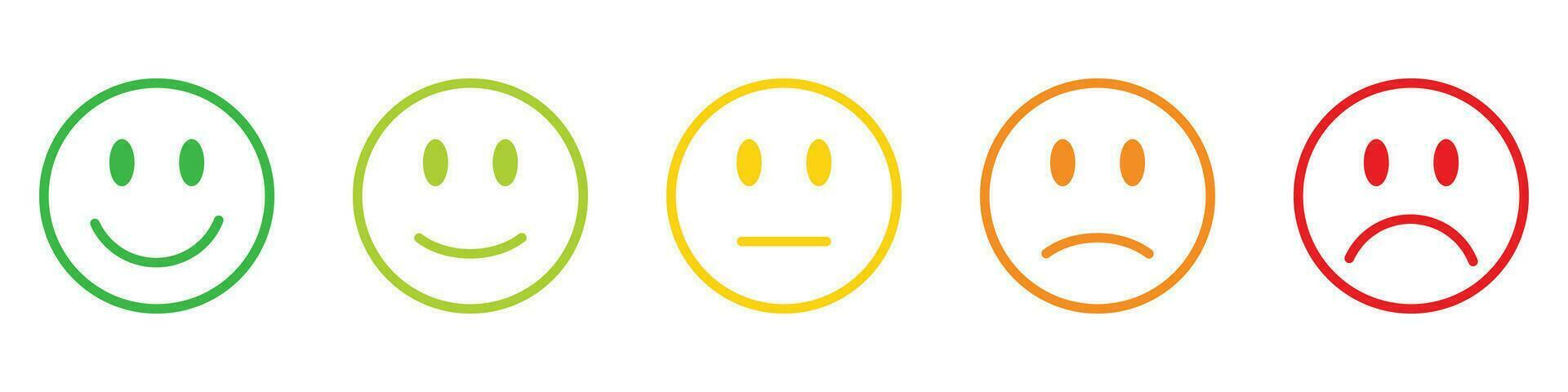 Feedback emojis icon set for reviews vector