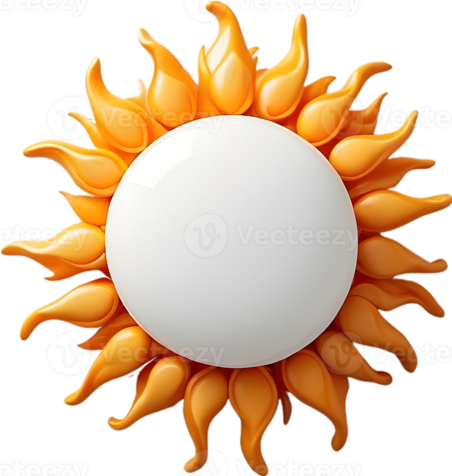 AI generated a sun icon isolated png