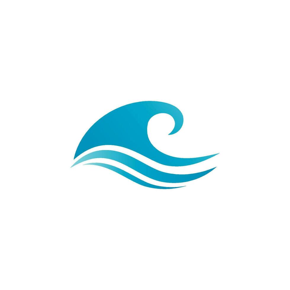 diseño de vector de icono de onda de agua