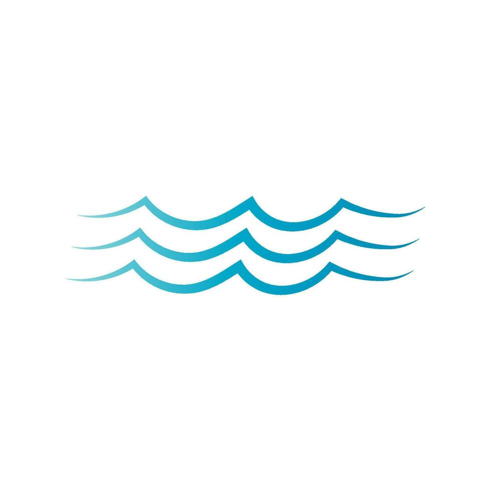 diseño de vector de icono de onda de agua