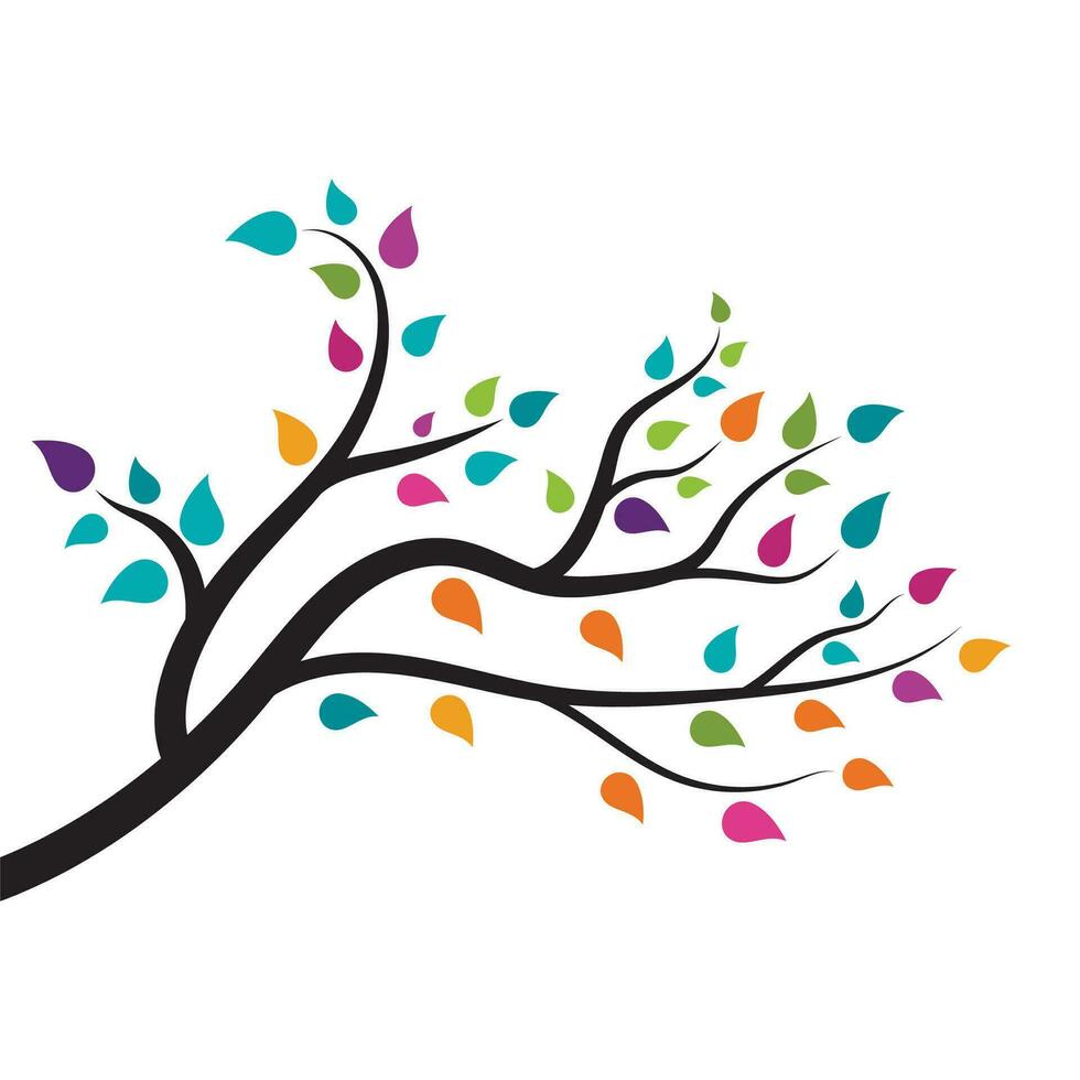 Tree branch vector ilustration design