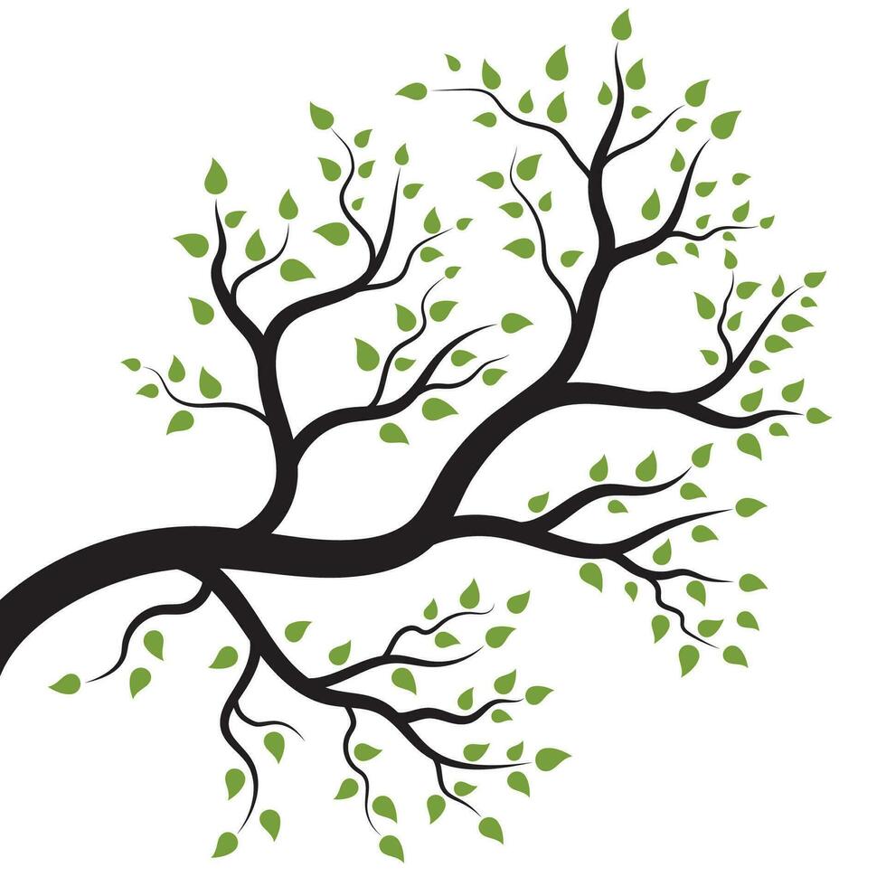 diseño de ilustración de vector de rama de árbol