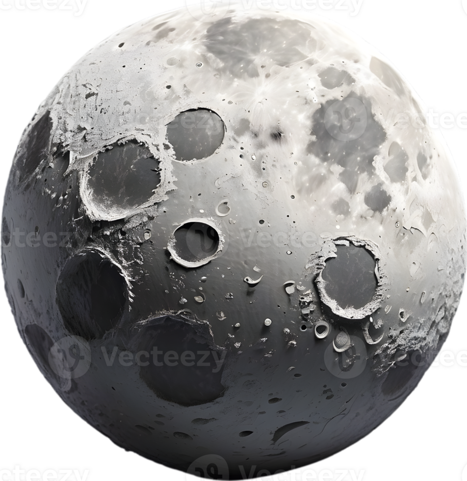 AI generated the moon icon realistic png