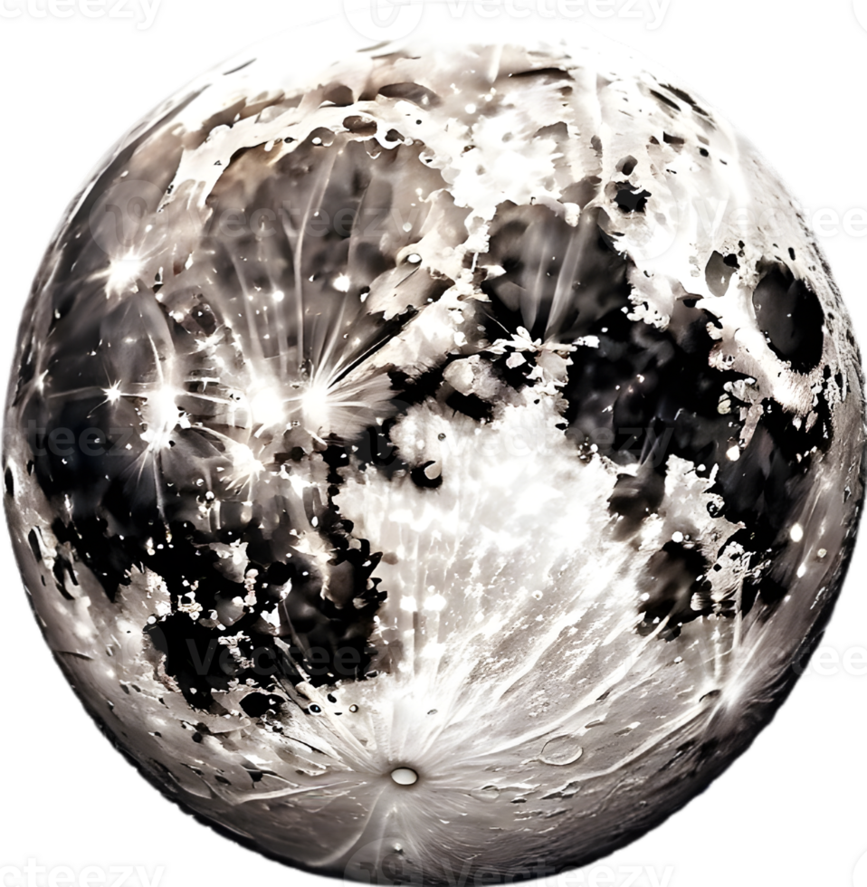 AI generated the moon icon realistic png